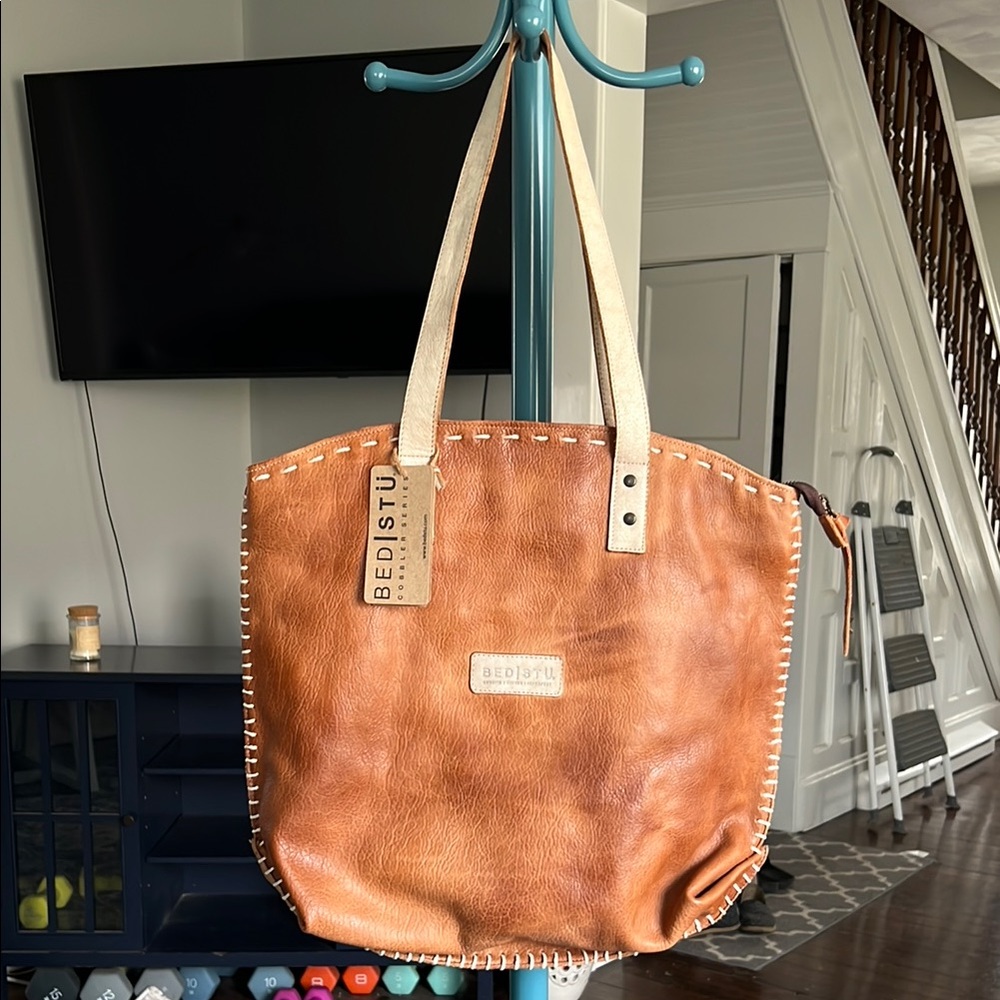 Bed Stu Tan Leather Tote Bag